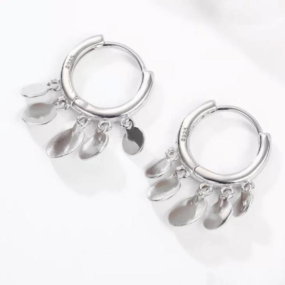 NEW 925 STERLING SILVER SMALL CIRCLE HOOP EARRINGS, NICE EARRINGS, CUTE EARRINGS - Picture 2 of 7